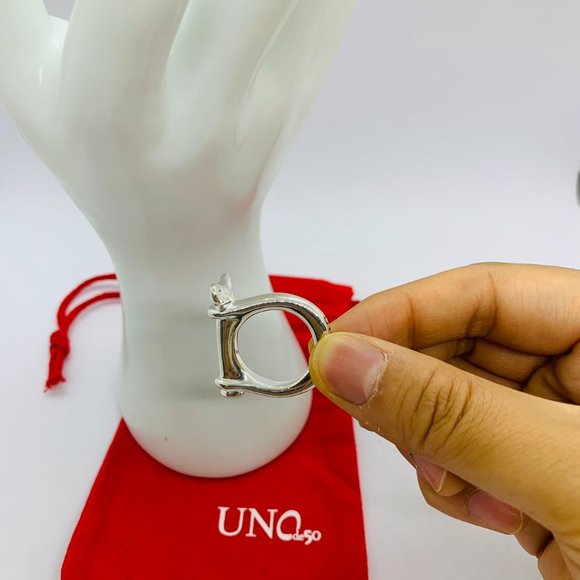 UNO de 50 Ring PICK 1 RING Reward Ring Unisex Ring Jewelry Silver-Plated Metal - Picture 3 of 10